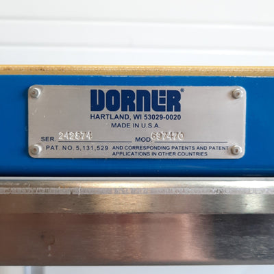 Used Dorner 697470 4100 Series End Drive Conveyor, 7"W x 48"L Belt, 1/2" Shaft