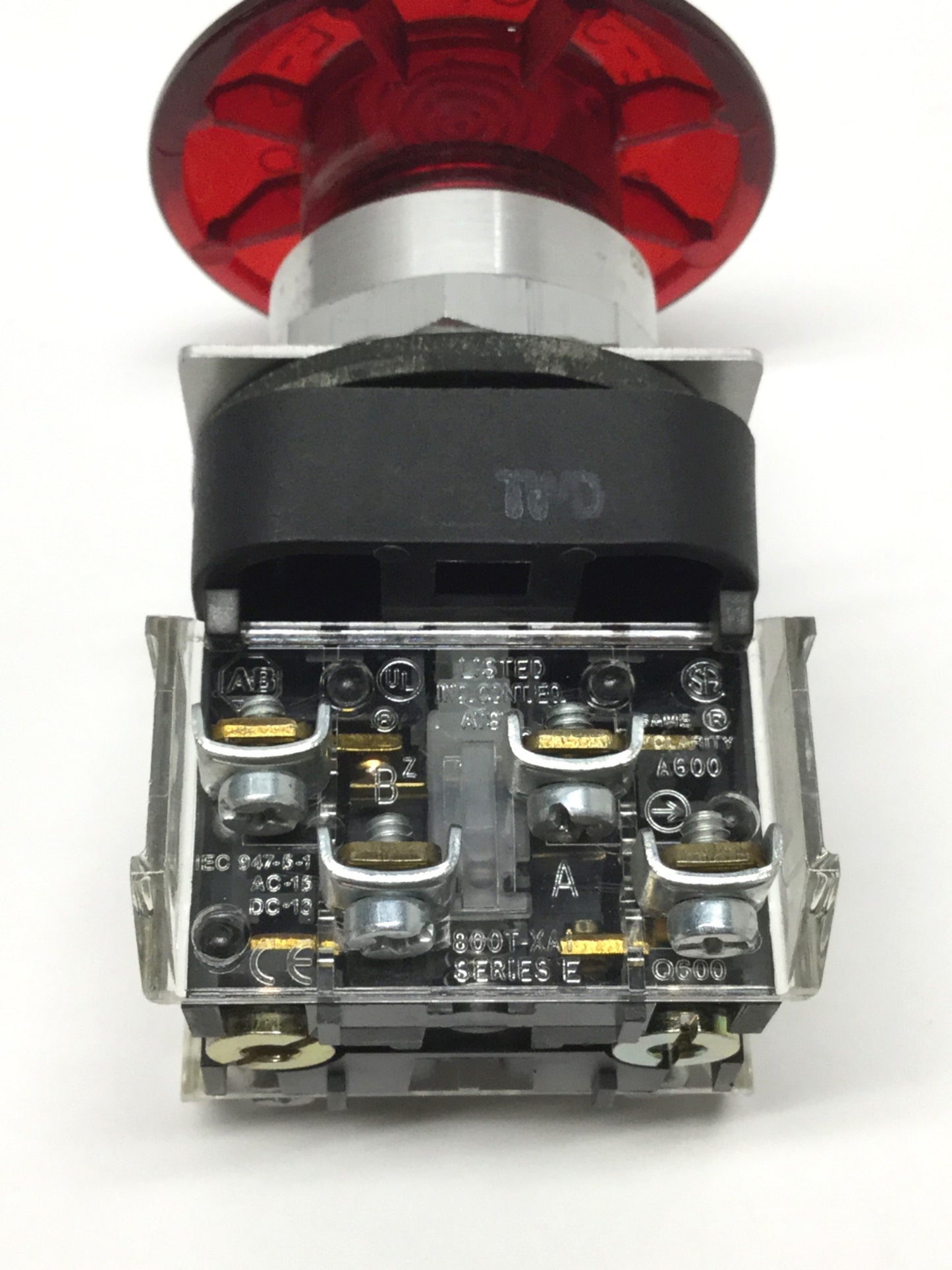 Used Allen Bradley 800T-FXQ10RA1 Illuminated Emergency E-Stop Push-Pull Button 120V