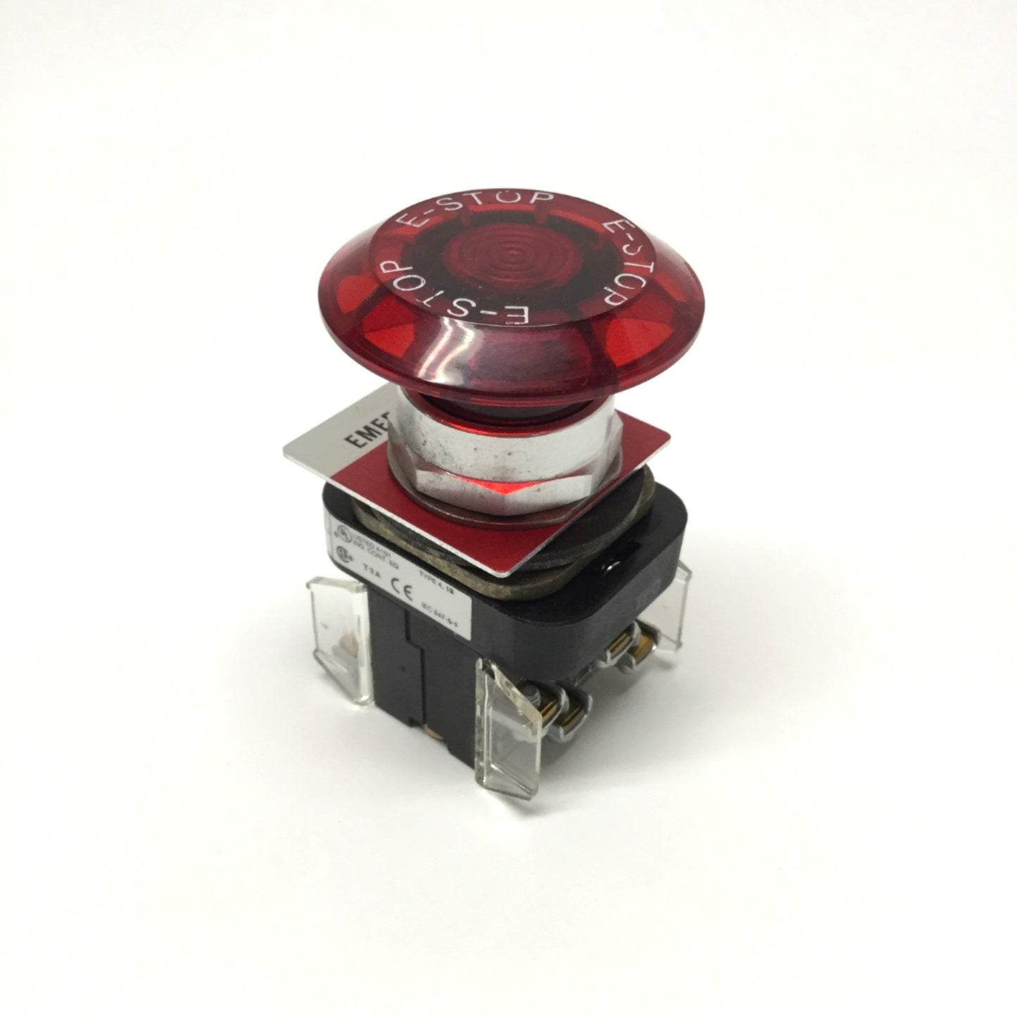 Used Allen Bradley 800T-FXQ10RA1 Illuminated Emergency E-Stop Push-Pull Button 120V