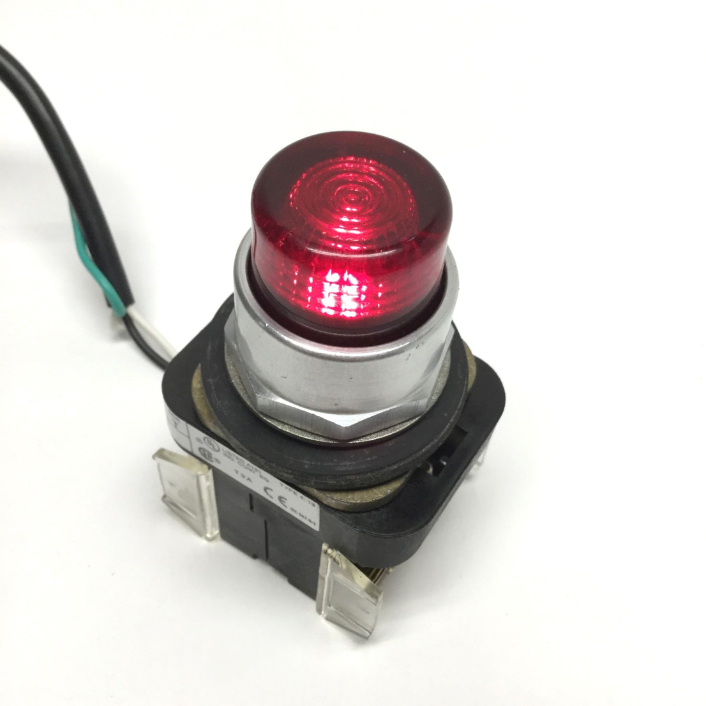 Used Allen Bradley 800T-QT10 Illuminated Pushbutton Switch 30mm, Red, 120V, 1NO-1NC