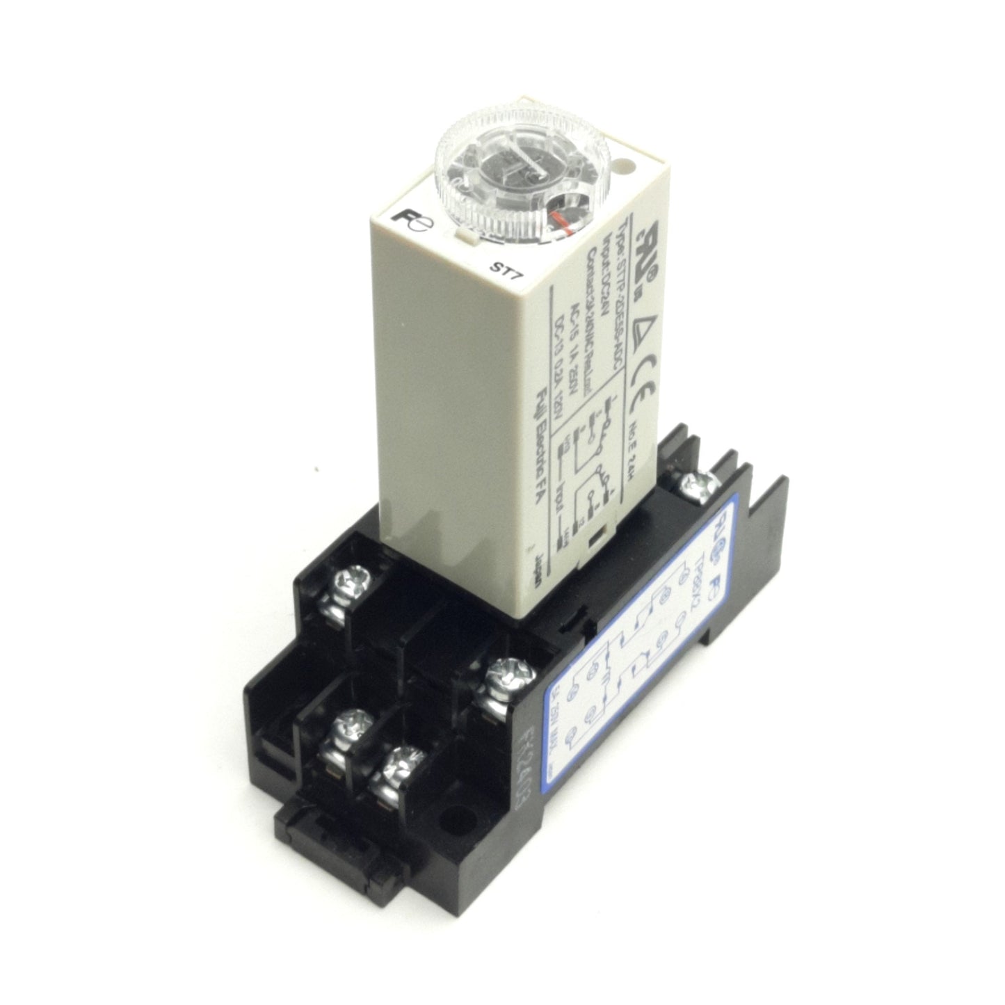 Used Fuji Electric ST7P-2DE5S-ADC Time Delay Relay, 0.4 to 5s, DPDT, 24VDC Coil