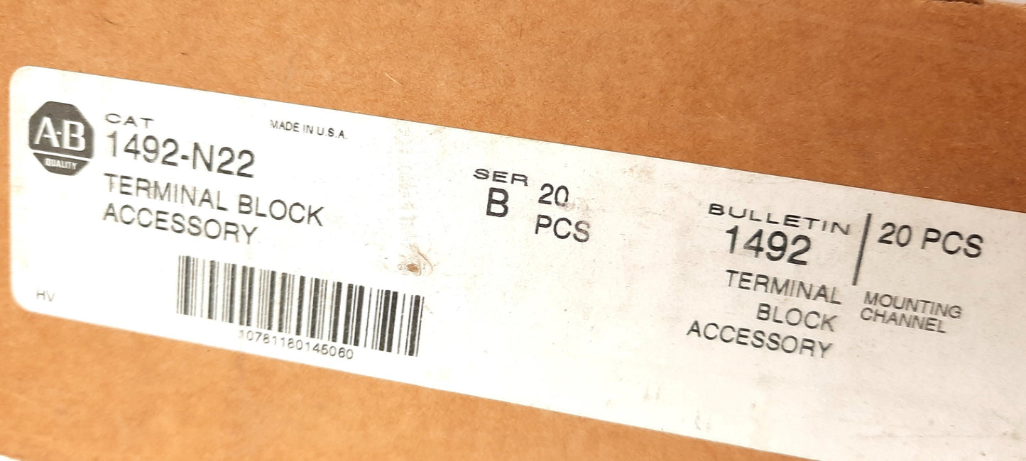 New – Open box Lot of 18 Allen Bradley 1492-N22 Terminal Block Rigid DIN Rail 36-5/8" Length