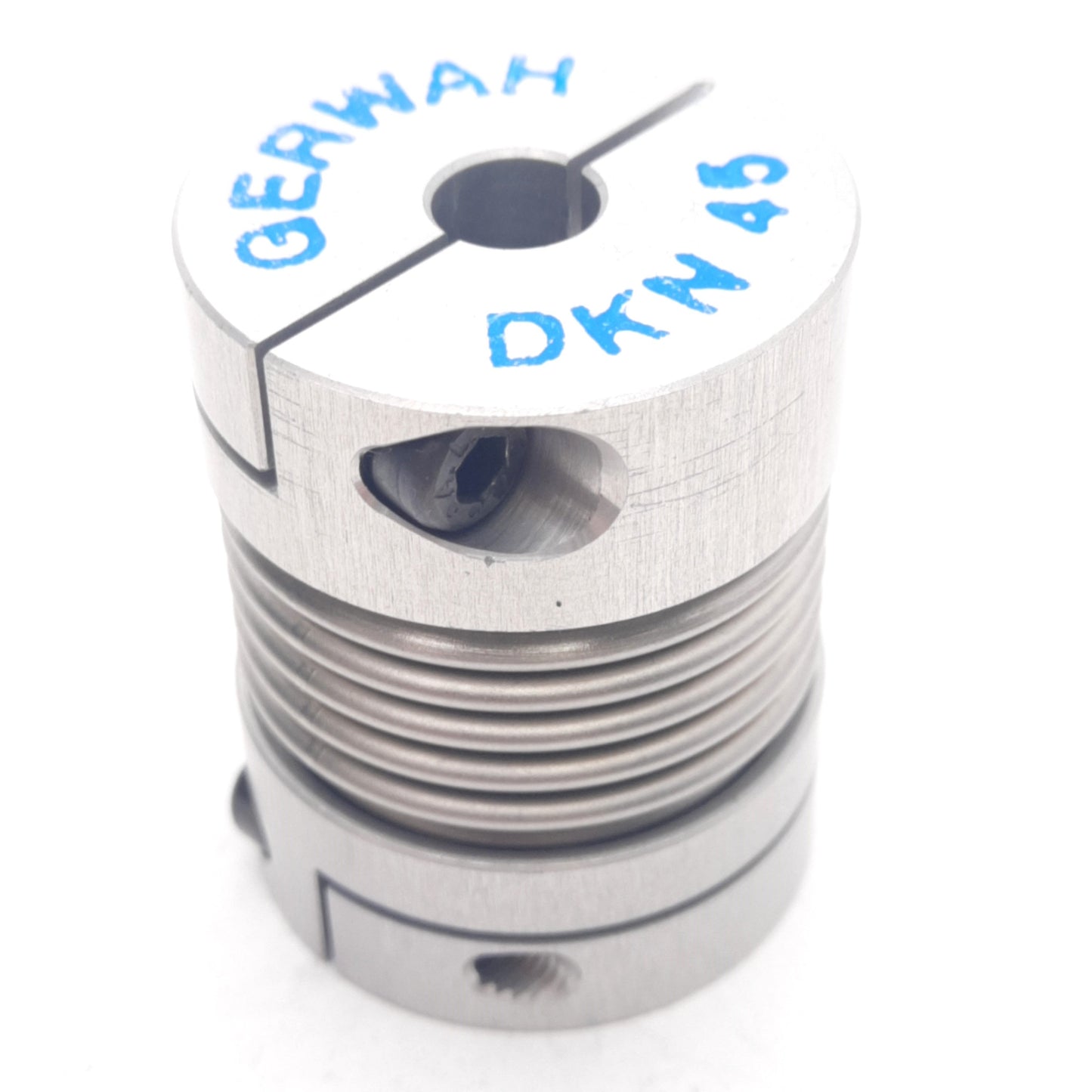 Used Gerwah DKN 45-42-8-1/2 Metal Bellows Coupling, ø8mm & ø1/2in Bores, 42mm Long