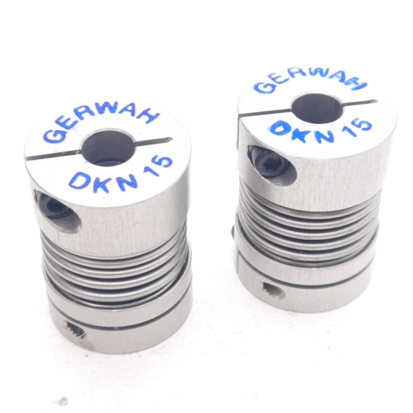 Used Lot of 2 Gerwah DKN 15-28-1/4-5/16 Metal Bellows Coupler, ø1/4in & ø5/16in Bores