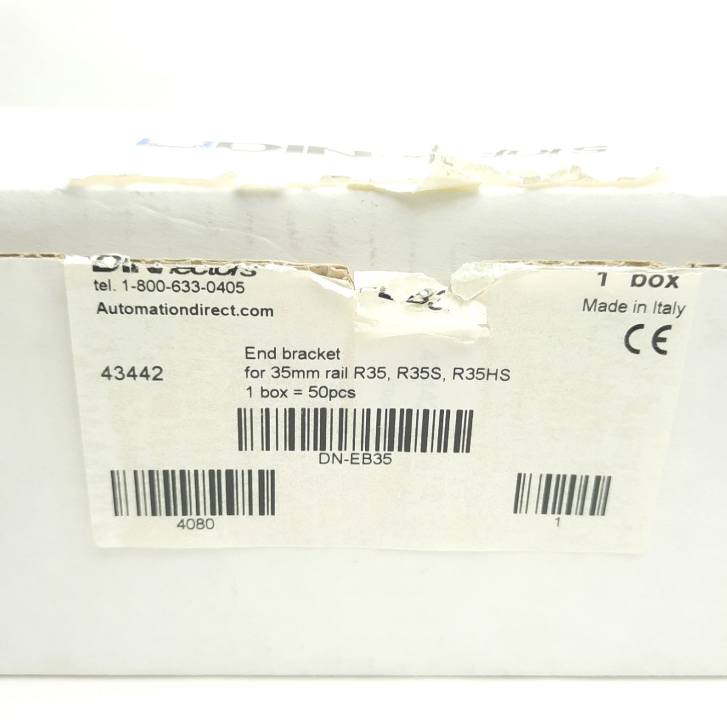 New – Open box Lot of 55 Morsettitalia 43442 DN-EB35 Dinnector End Brackets, 35mm