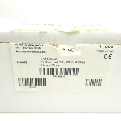 New – Open box Lot of 55 Morsettitalia 43442 DN-EB35 Dinnector End Brackets, 35mm
