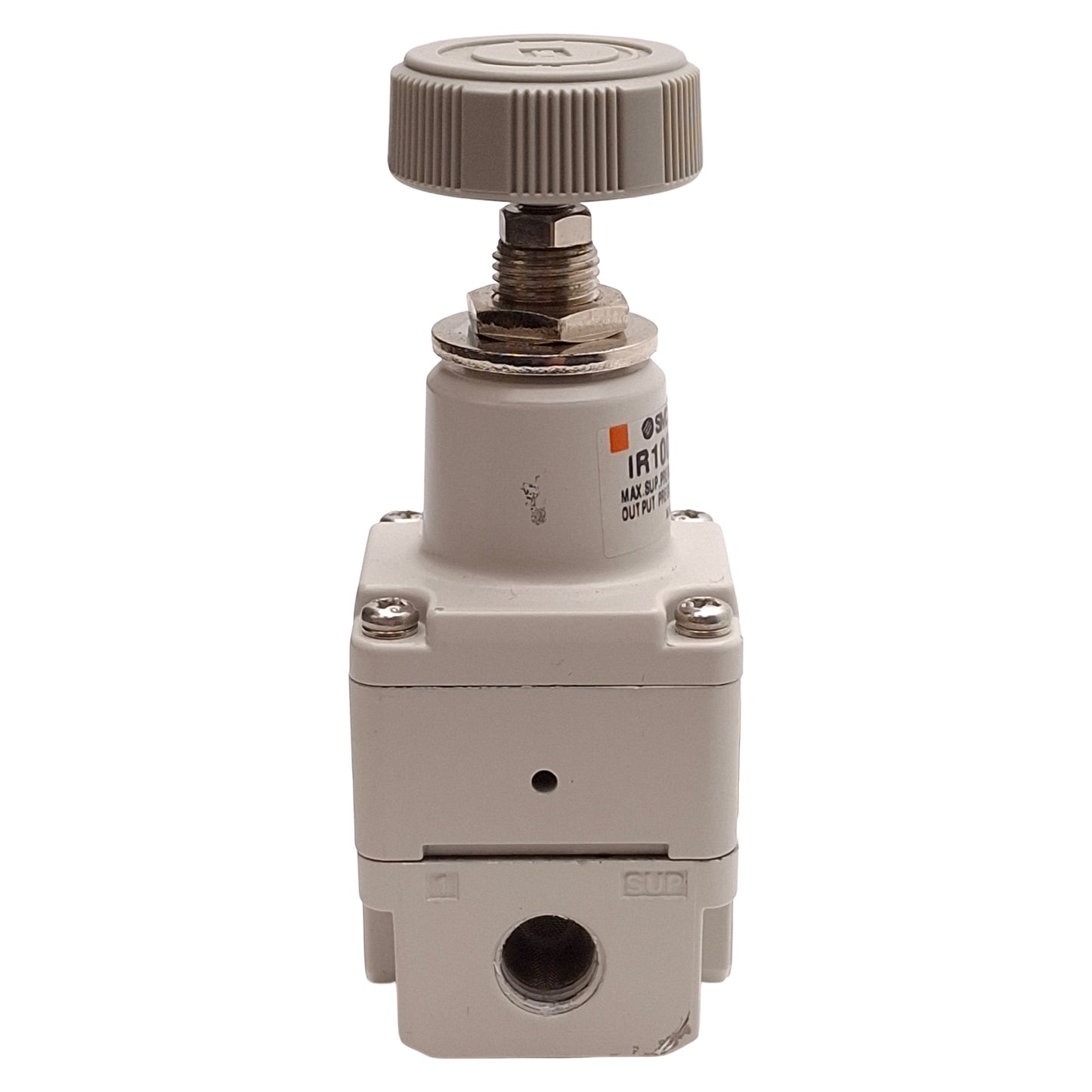 Used SMC IR1000-N01 Precision Regulator, 150psi Supply, 0.7-30psi Out, 1/8in NPT