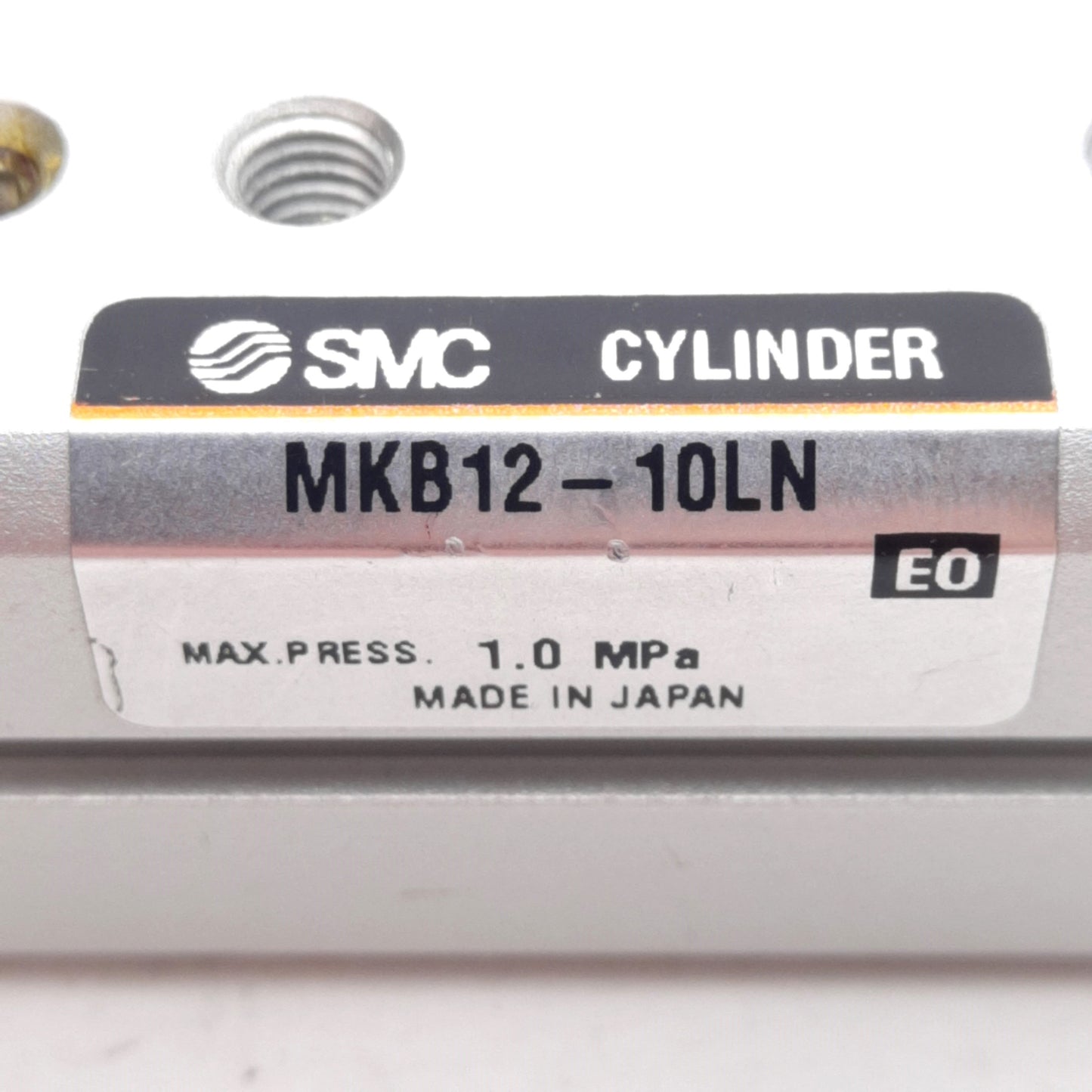 Used SMC MKB12-10LN Rotary Clamp Cylinder, ø12mm Bore, 10mm Stroke, 1.0MPa, M5x0.8