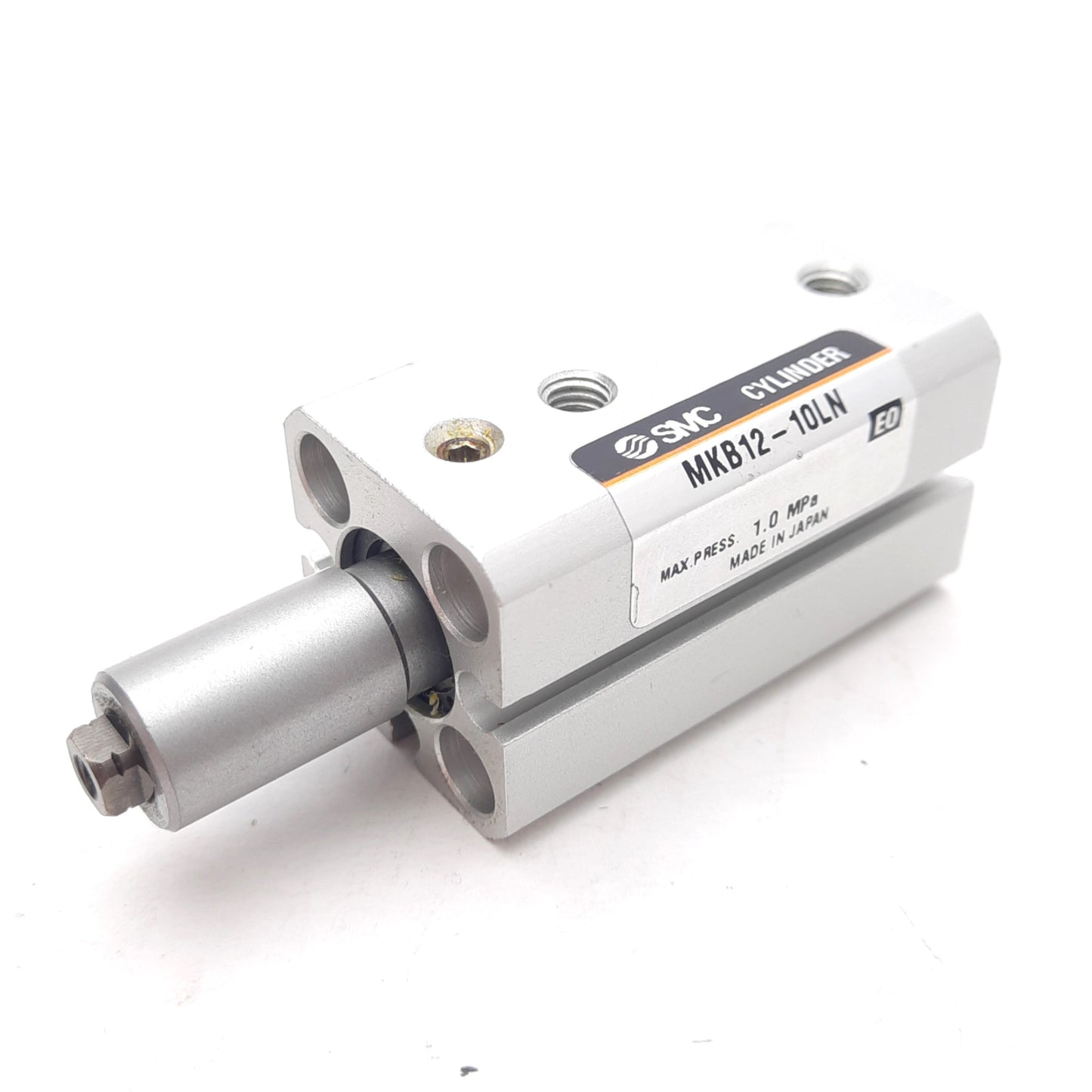 Used SMC MKB12-10LN Rotary Clamp Cylinder, ø12mm Bore, 10mm Stroke, 1.0MPa, M5x0.8