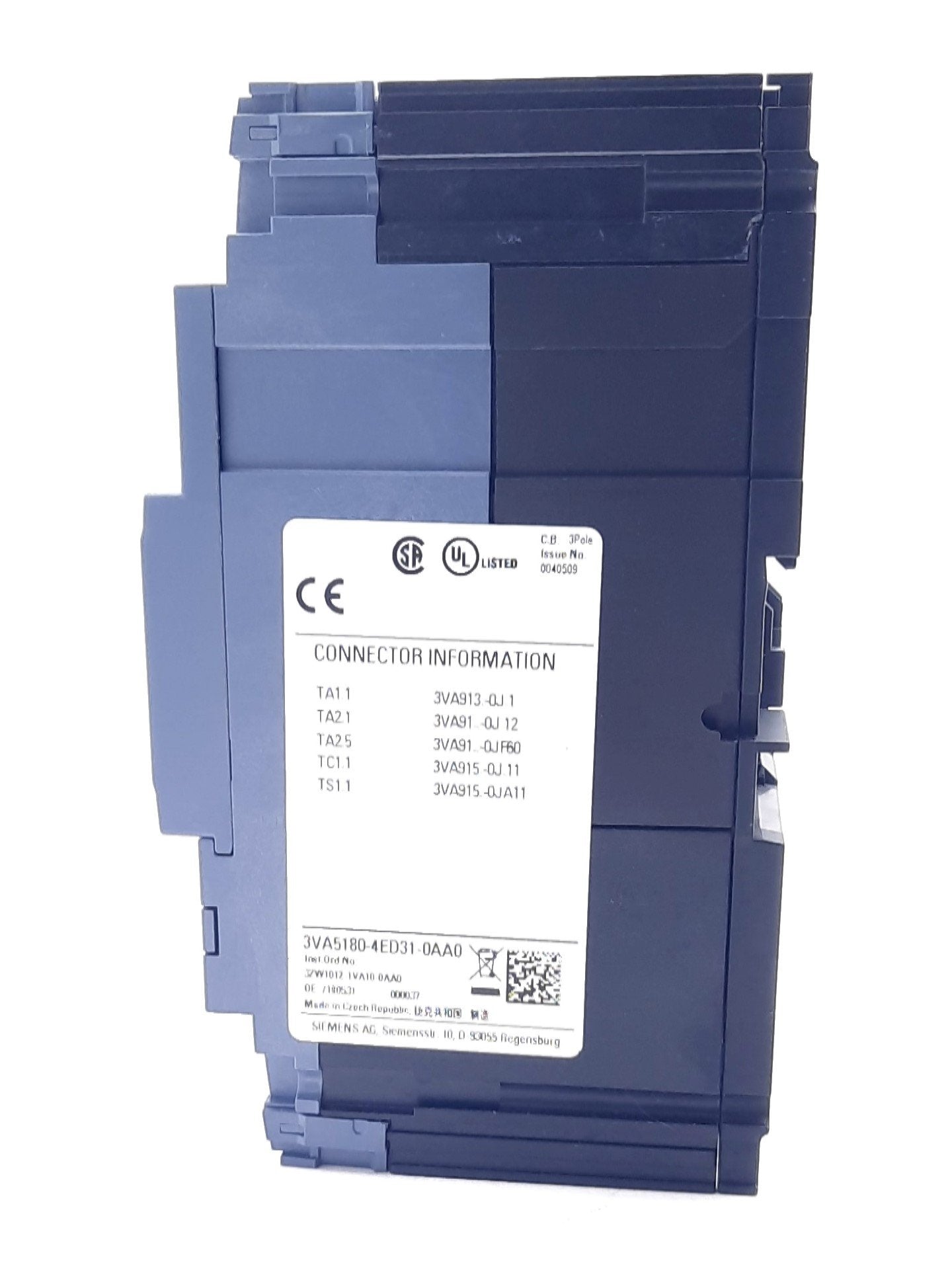 New Siemens 3VA5180-4ED31-0AA0 Circuit Protection Circuit Breaker 690VAC, 80A