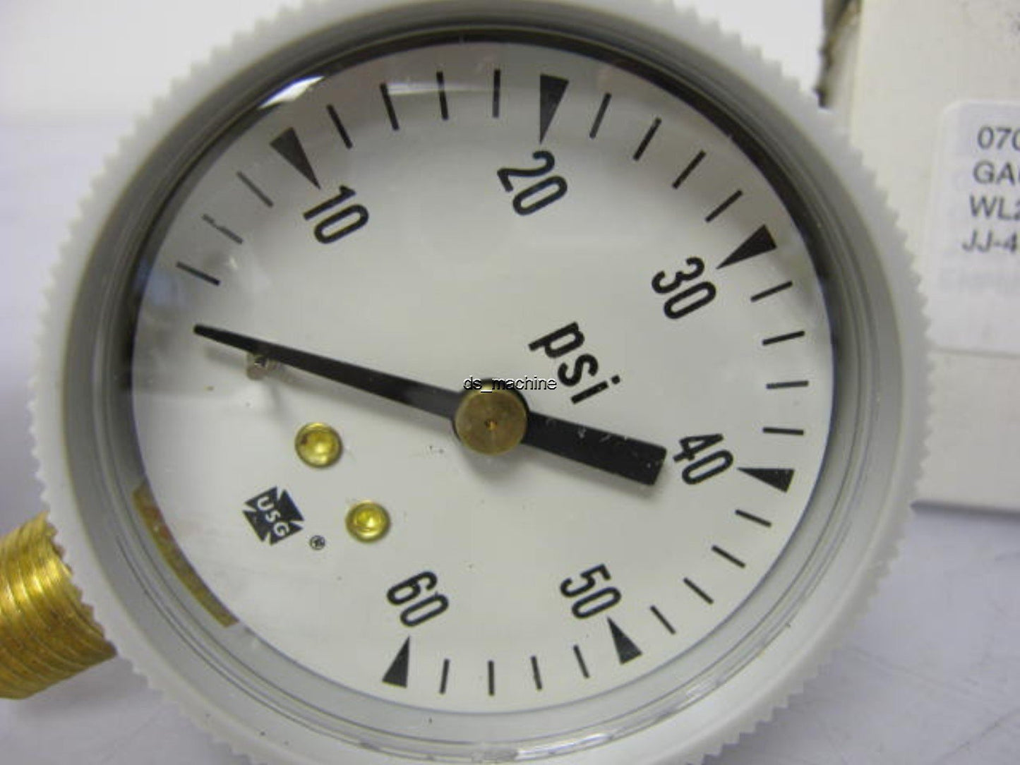 New Lot of 2 New US Gauge Pneumatic Pressure Gauge 0 to 60PSI 2" Gray Plastic