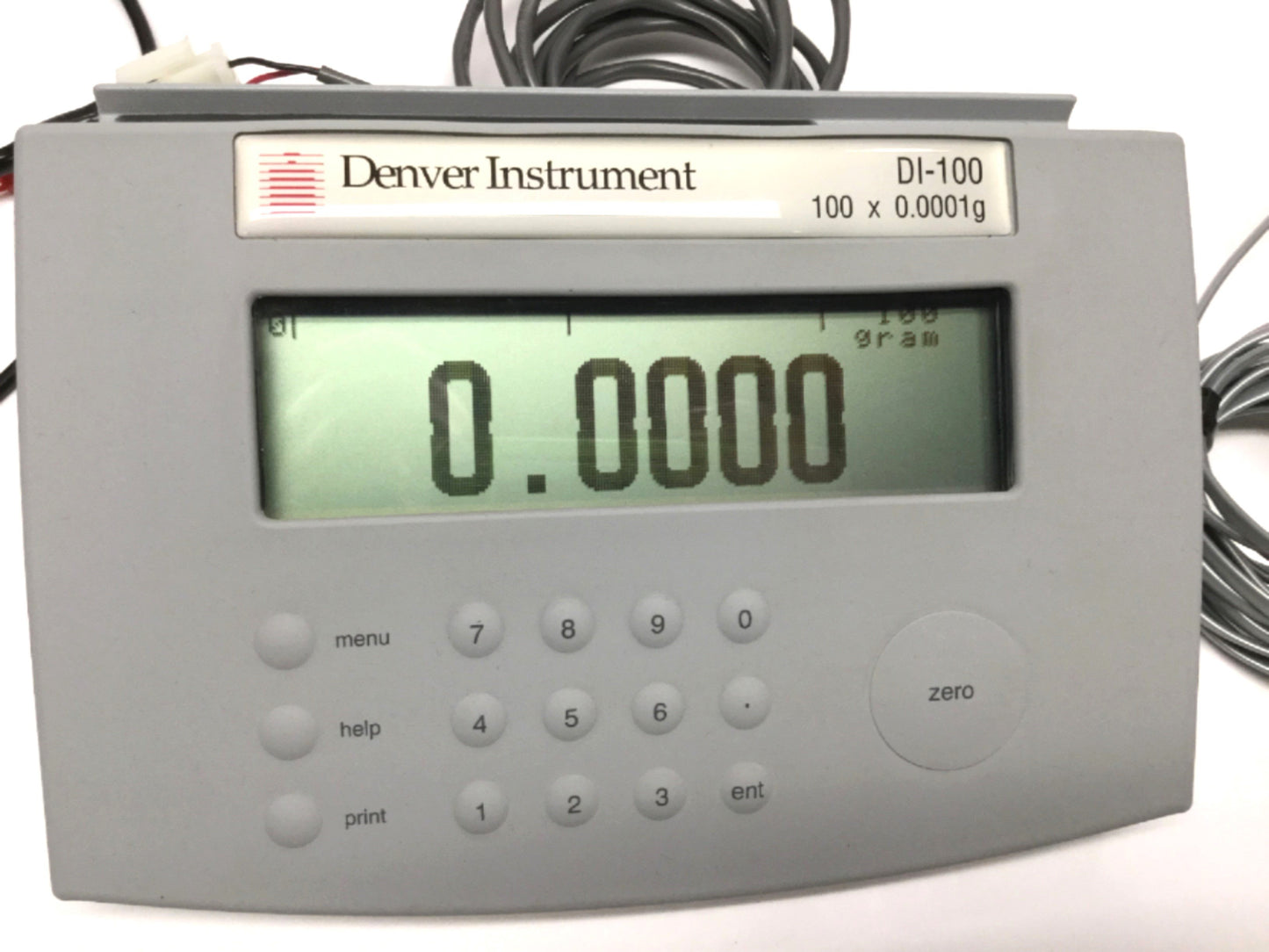 Used Denver Instrument DI-100 Weighing Scale Balance Display 100g x 0.0001g, 12VDC
