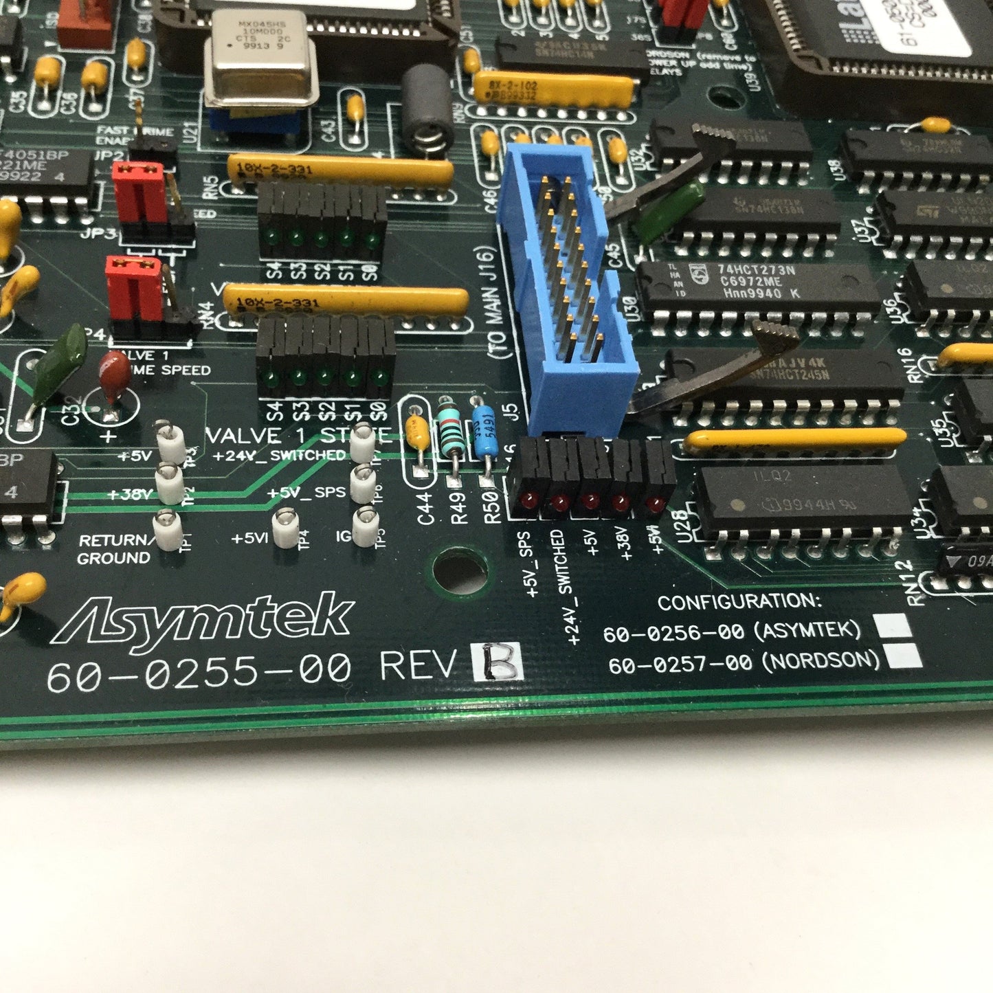 Used Asymtek 60-0255-00 Rev B Control Board from Century C-720 Dispenser