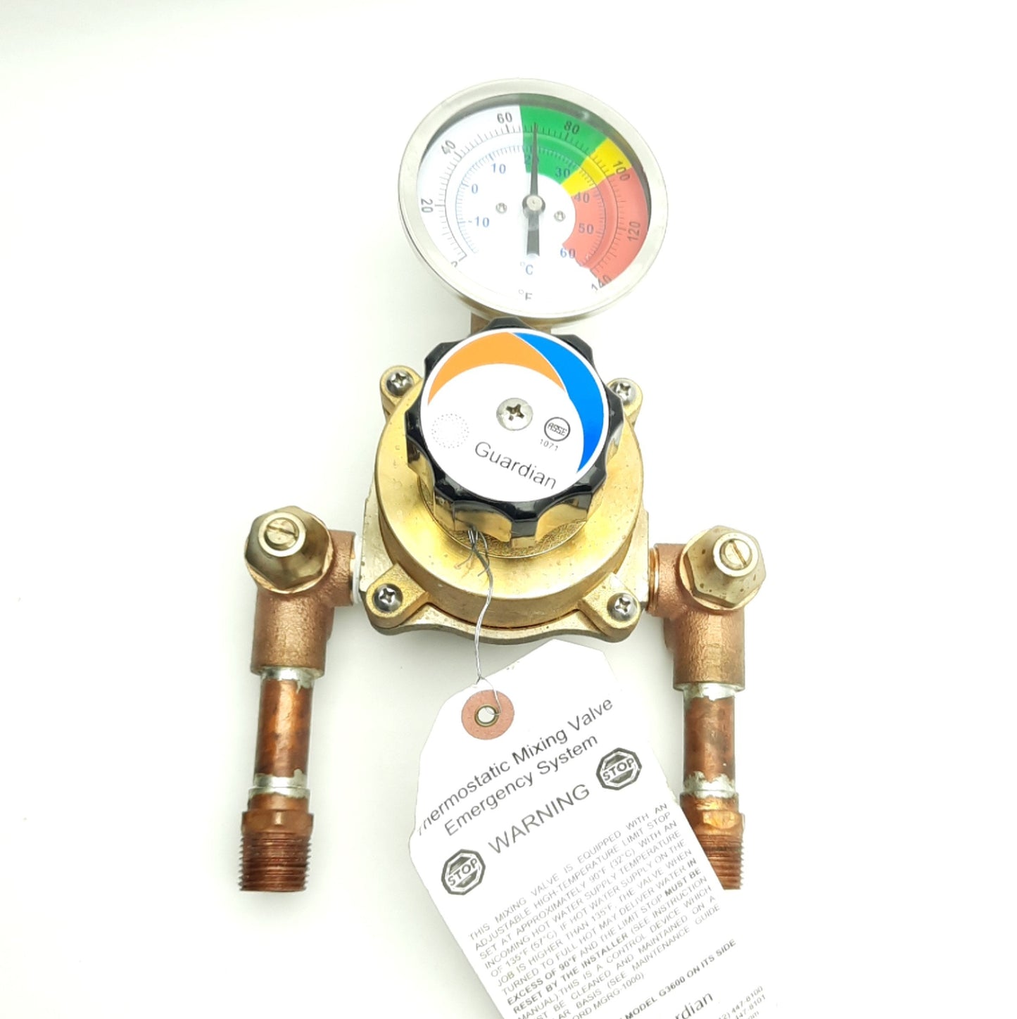 Used Guardian G3600LF Thermostatic Tempering Valve 125 Psi/8.5GPM Max, 1/2" NPT