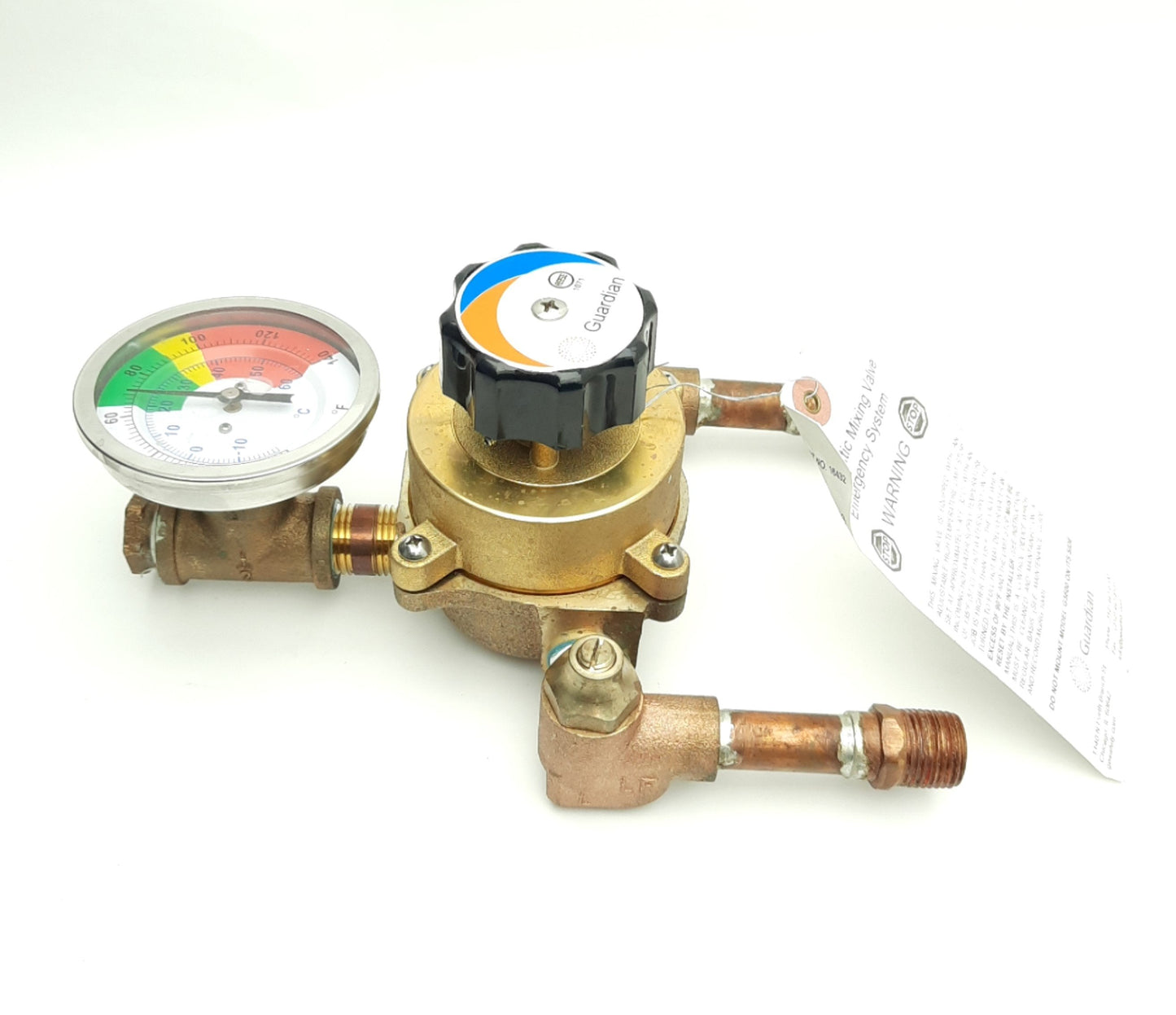 Used Guardian G3600LF Thermostatic Tempering Valve 125 Psi/8.5GPM Max, 1/2" NPT
