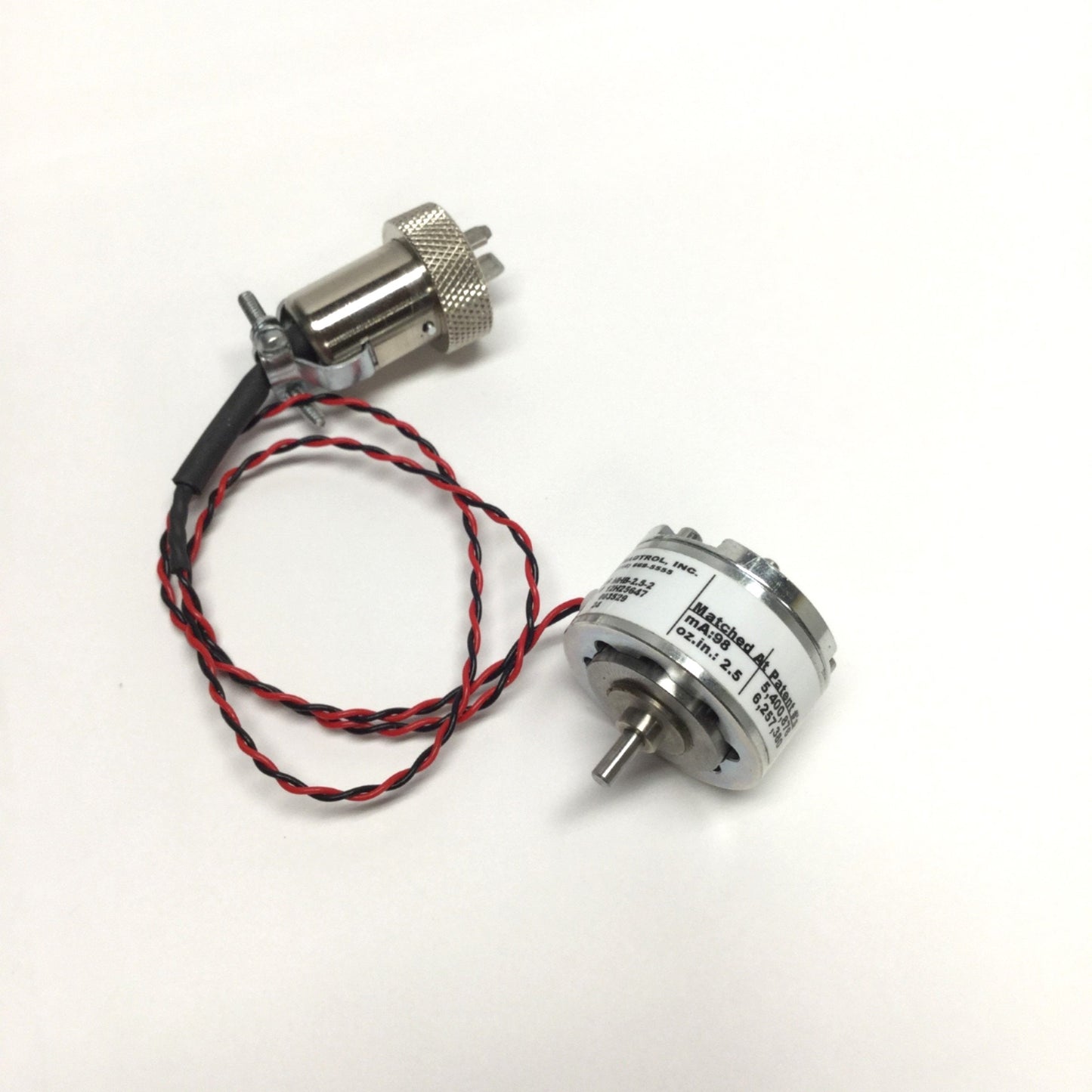 Used Magtrol MHB-2.5-2 Matched Hysteresis Brake, 24VDC, Ø1/8" Shaft, 98mA, 2.5oz-in