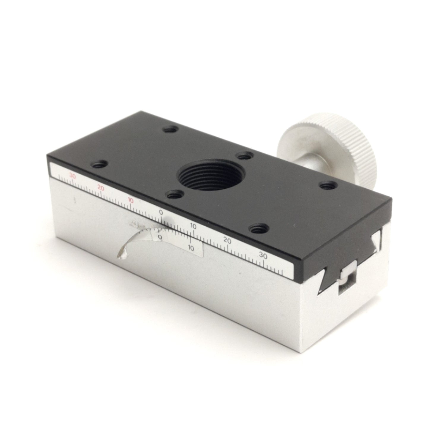 Used Edmund Optics 55-026 Single Axis Rack & Pinion Stage, 60mm Travel, M16/M4 Thread