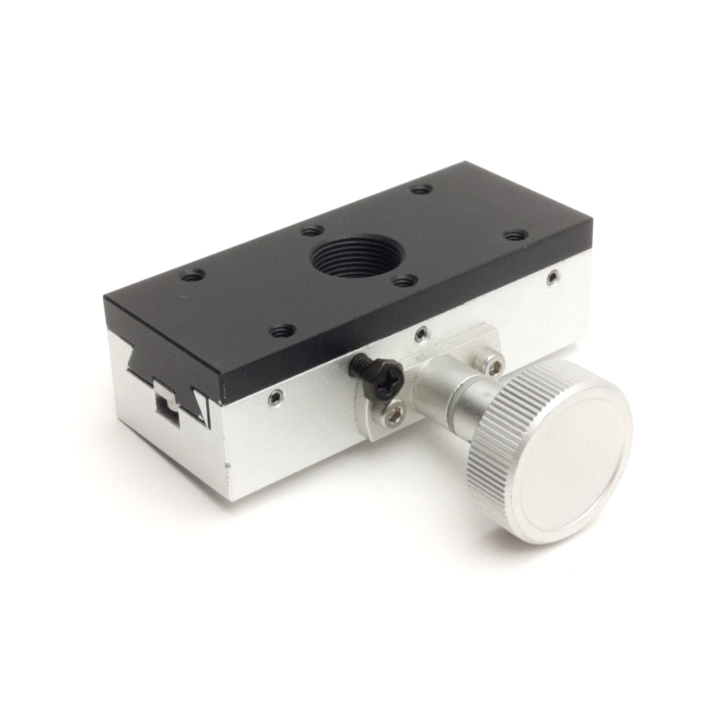 Used Edmund Optics 55-026 Single Axis Rack & Pinion Stage, 60mm Travel, M16/M4 Thread