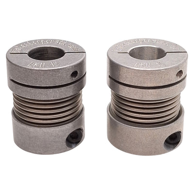 Used Lot of 2 Rimtec DKN15/26-3/16-3/8 Metal Bellows Coupling, ø3/16in & ø3/8in Bores