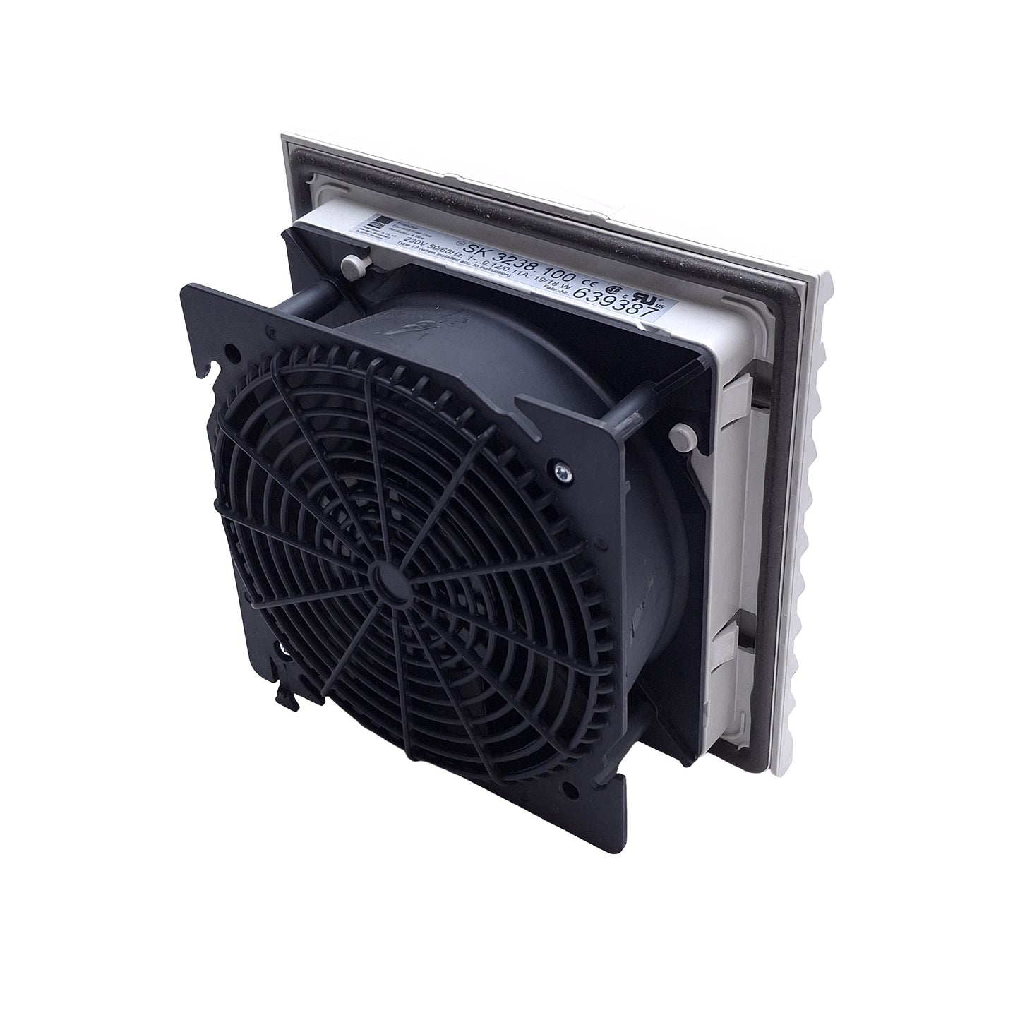 Used Rittal SK 3238.100 TopTherm Filter Fan Unit, 230VAC 18W 42m³/min 4.88in x 4.88in