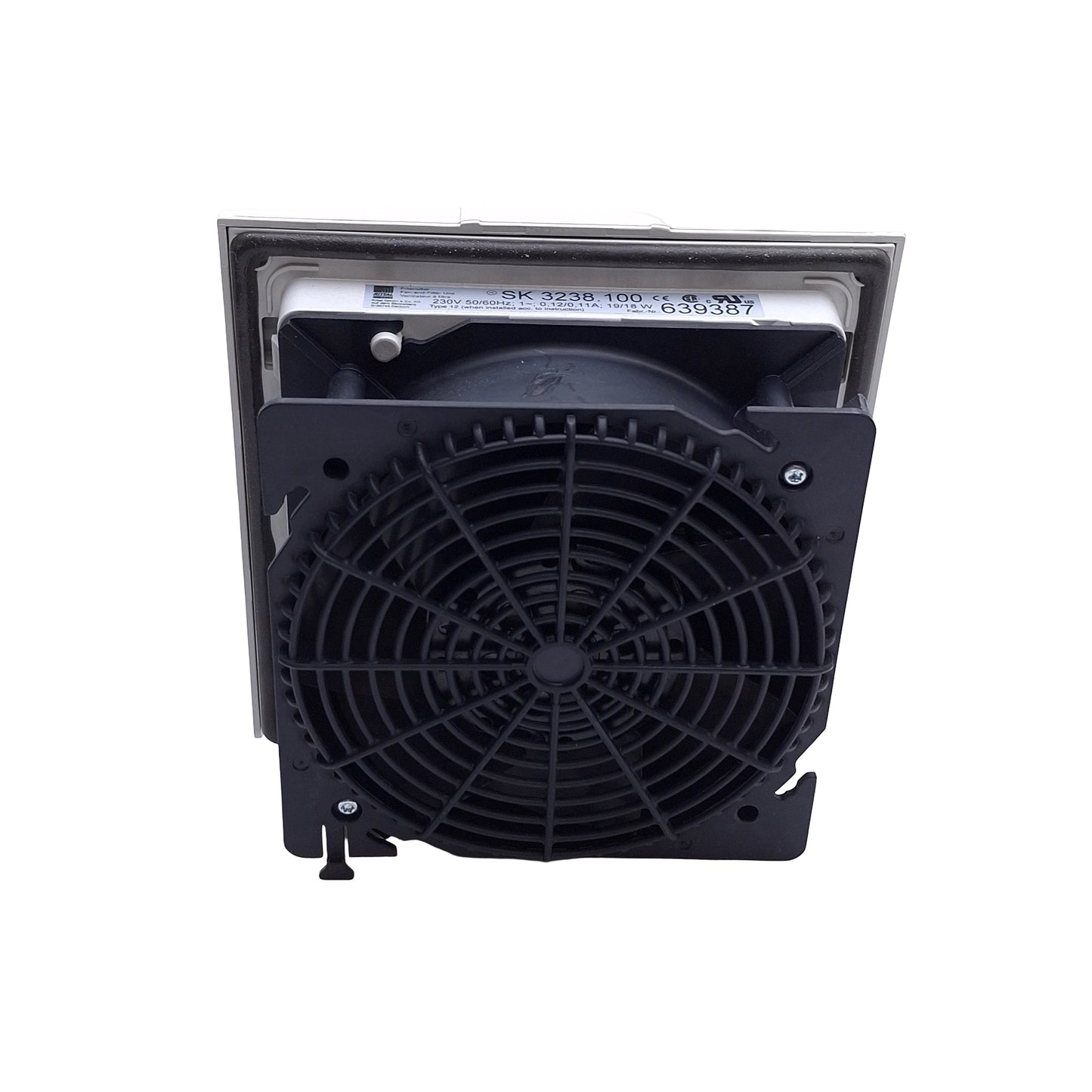 Used Rittal SK 3238.100 TopTherm Filter Fan Unit, 230VAC 18W 42m³/min 4.88in x 4.88in