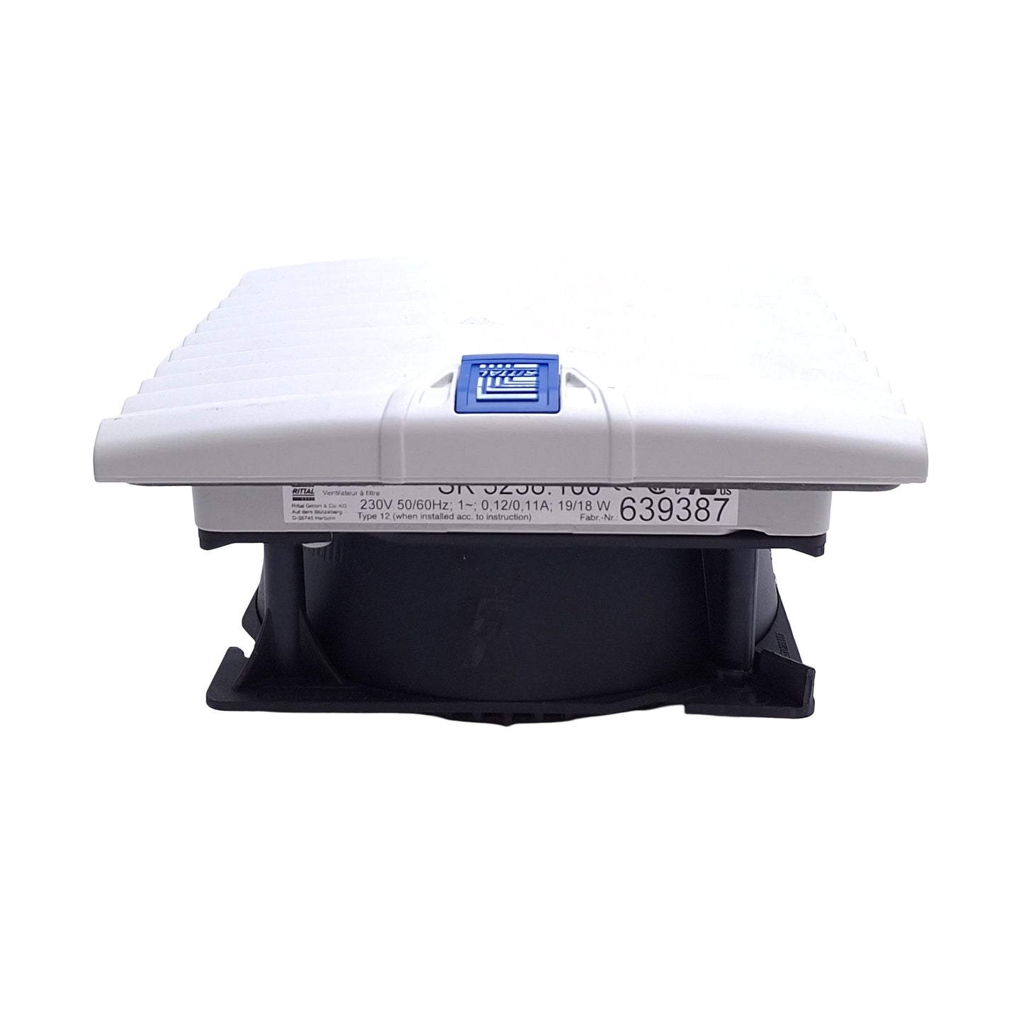 Used Rittal SK 3238.100 TopTherm Filter Fan Unit, 230VAC 18W 42m³/min 4.88in x 4.88in