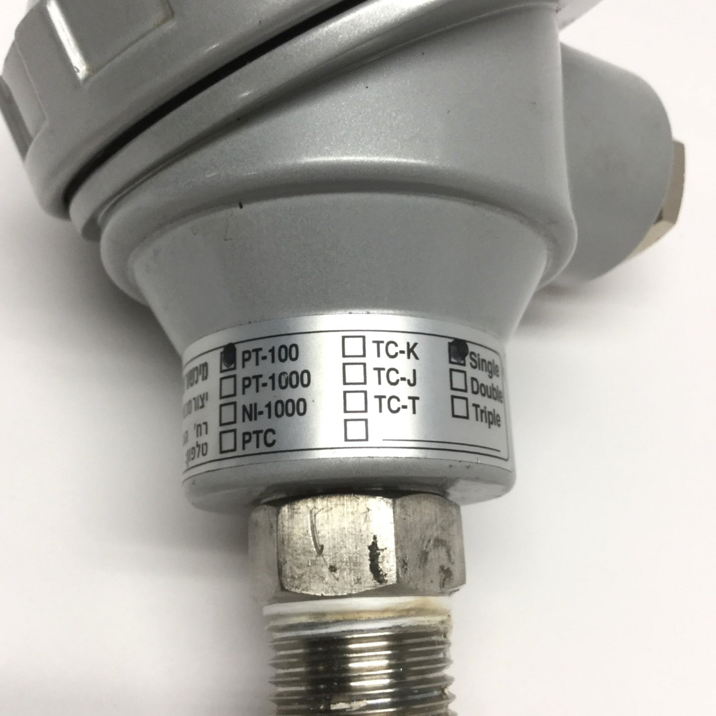 Used Michshur 103B 3-Wire Pt100 RTD w/ Connection Head Ø1/4" x 120mm L Sheath