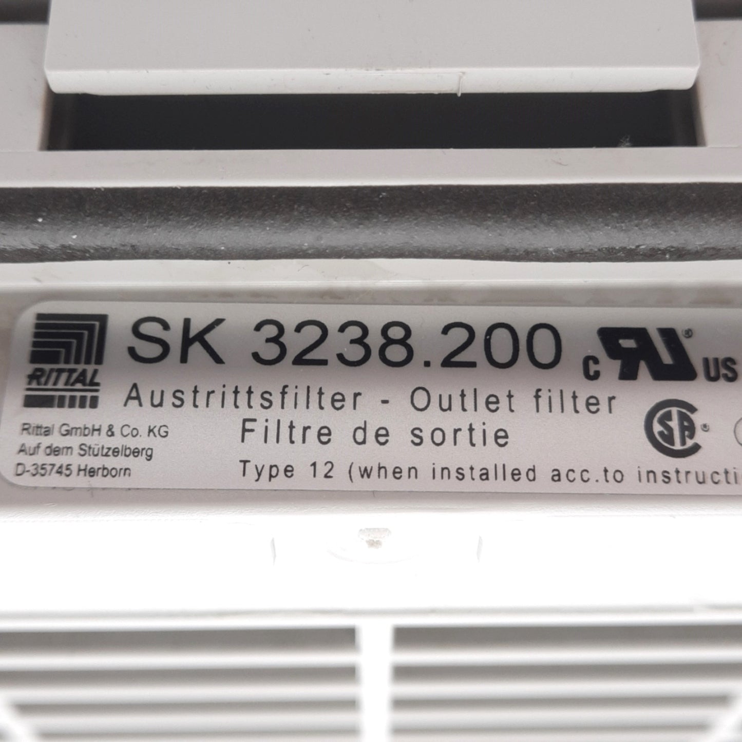 Used Rittal SK 3238.200 Outlet Filter, Fleece, 10µm Filtration, 5.85in x 5.85in