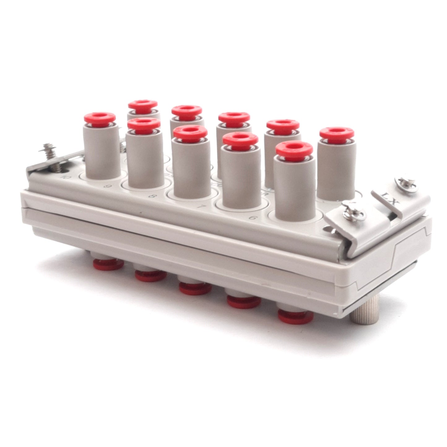 Used SMC KDM10-04 Pneumatic Multiconnector, ø4mm One-Touch, 10 Tubes, -100kPa~1.0MPa