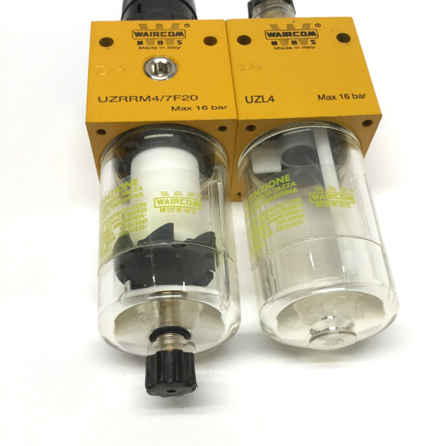 Used Waircom Modular Air Regulator/Oil-Mist Lubricator Combo, G1/4, 0.8-9 bar, 20µm