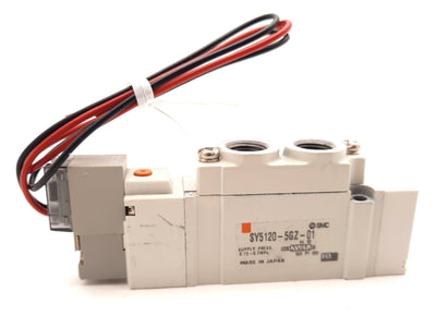 New SMC SY5120-5GZ-01 Solenoid Valve 2 Position, 1/8" NPT, 24VDC, 0.15-0.7MPa