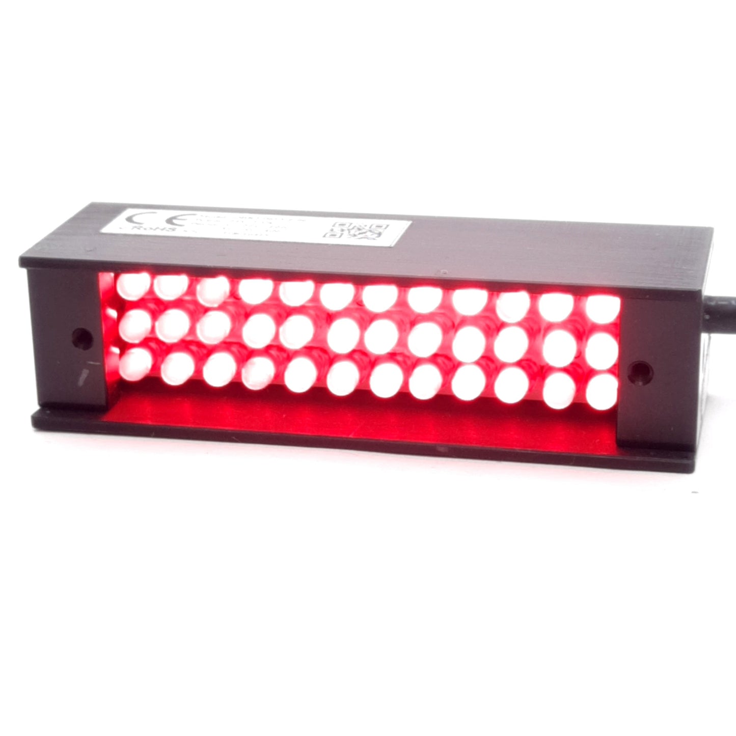 Used Omron QBR2-061016-66 LED Light Bar, 24VDC 2.4W, 61x17mm, 36 LEDs, Red 660nm