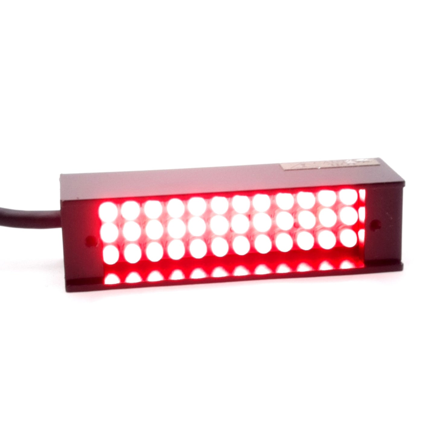 Used Omron QBR-061016-66 LED Light Bar, 24VDC 2.4W, 61x17mm, 36 LEDs, Red 660nm