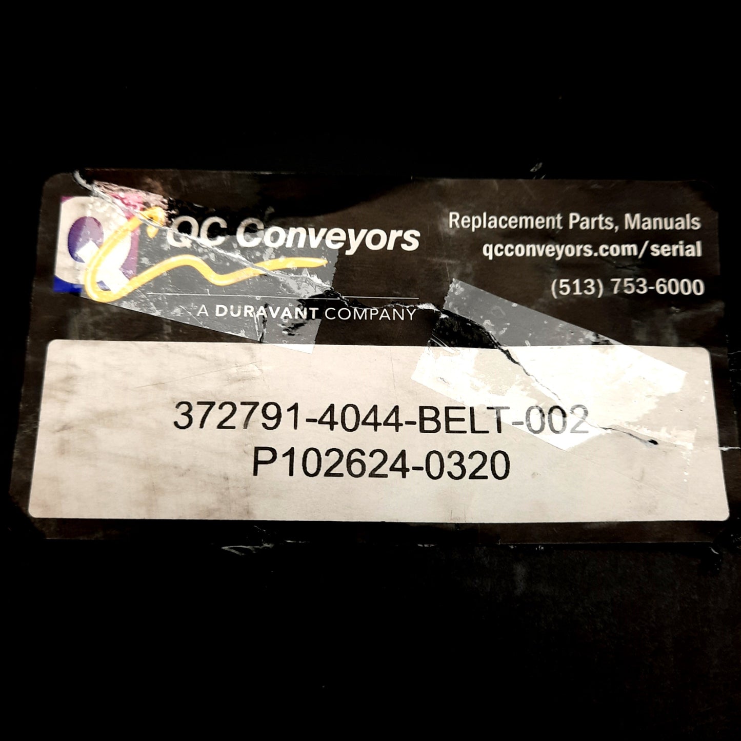 New QC Conveyors 372791-4044-BELT-002 Plastic Chain Conveyor, Flush Grid, 87in Long