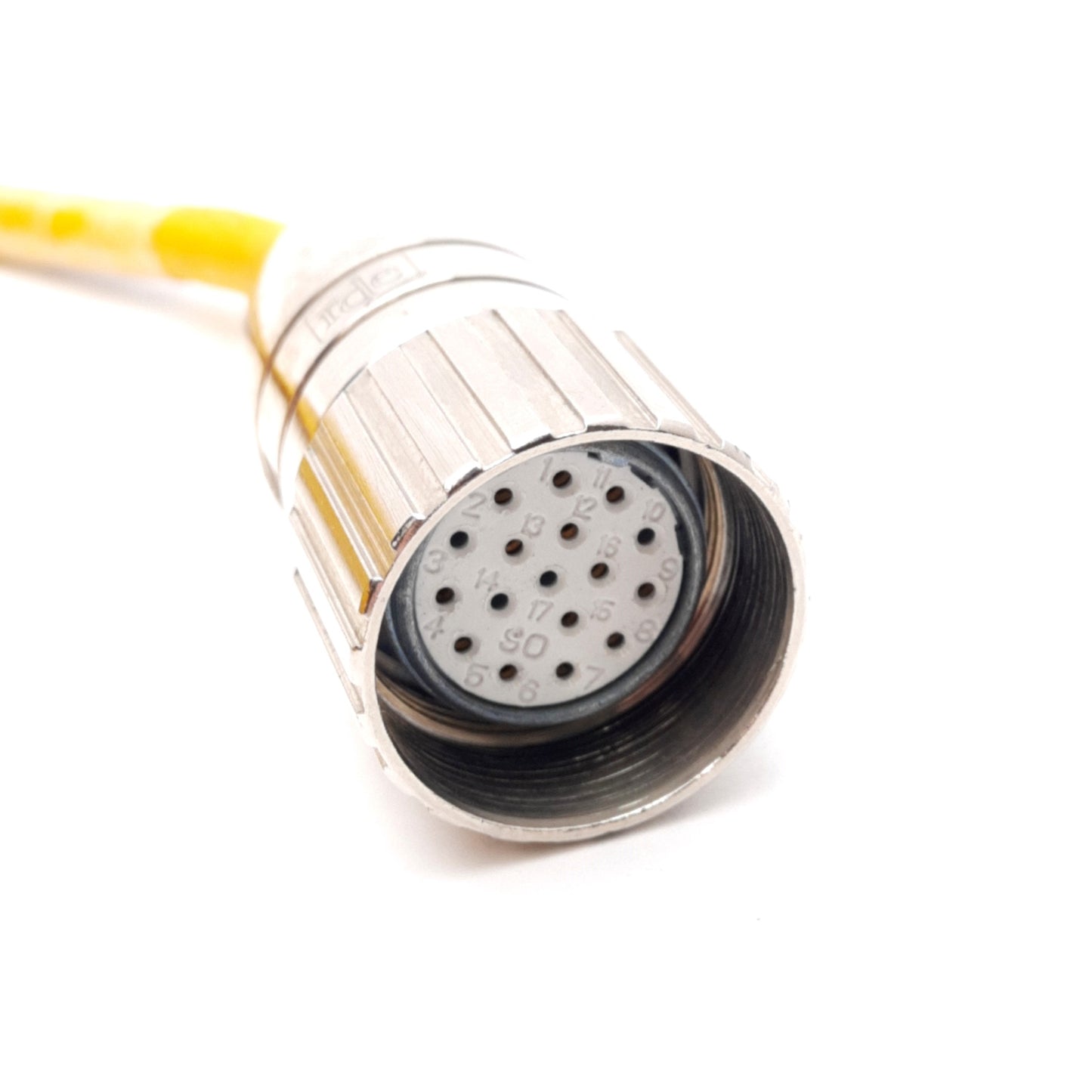 Used Parker 003-2969 Motor Feedback Cable, M23 17-Pin Female to 15-Pin D-Sub, 4m