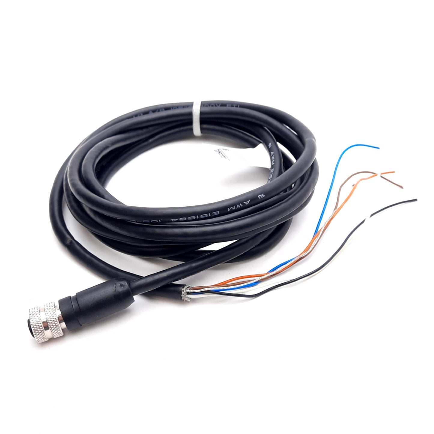 Used Telemecanique XSZ-TCT10 Transmitter Cable, M12 5-Pin Female to Flying Leads, 2m