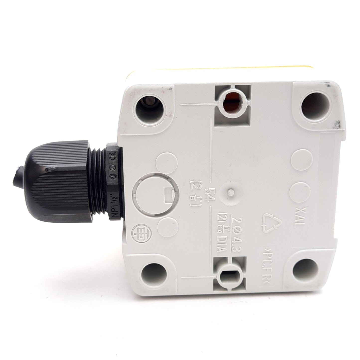 Used Telemecanique XAL-K198H7 Push-Pull E-Stop & Enclosure, 2NC DPST, 120VAC/125DC