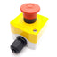 Used Telemecanique XAL-K198H7 Push-Pull E-Stop & Enclosure, 2NC DPST, 120VAC/125DC