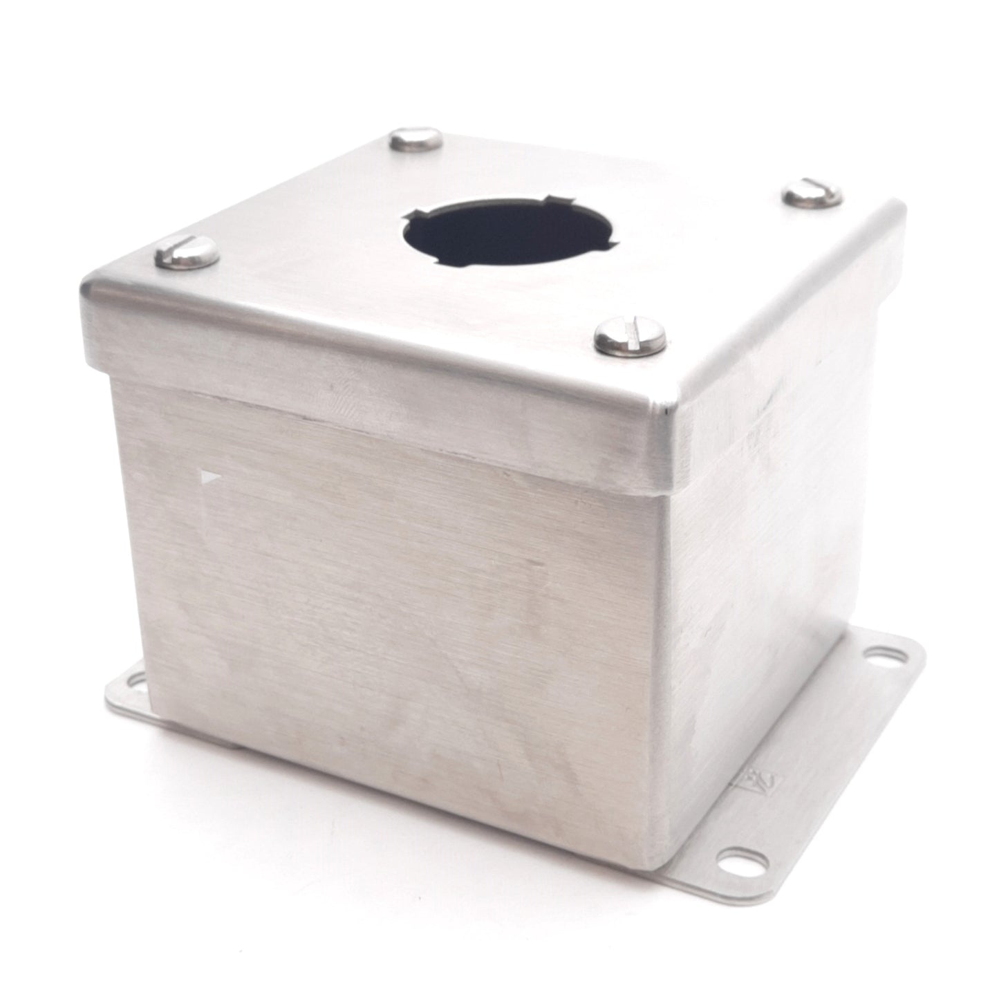 Used Hoffman E1PBSS Stainless Steel Pushbutton Enclosure, 30mm, IP66, 3.5x3.25x2.75in