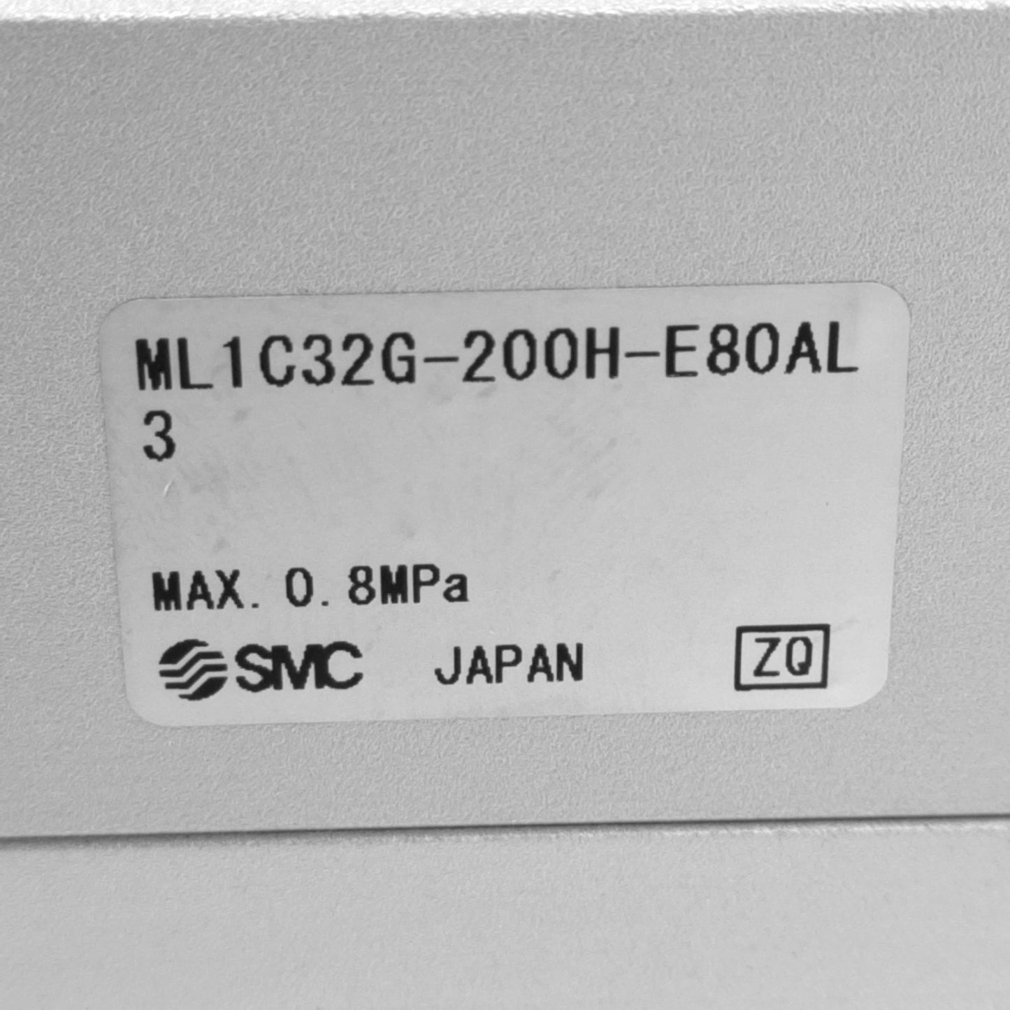 Used SMC ML1C32G-200H-E80AL3 Rodless Cylinder ø32mm Bore, 200mm Stroke, 0.8MPa, Rc1/8