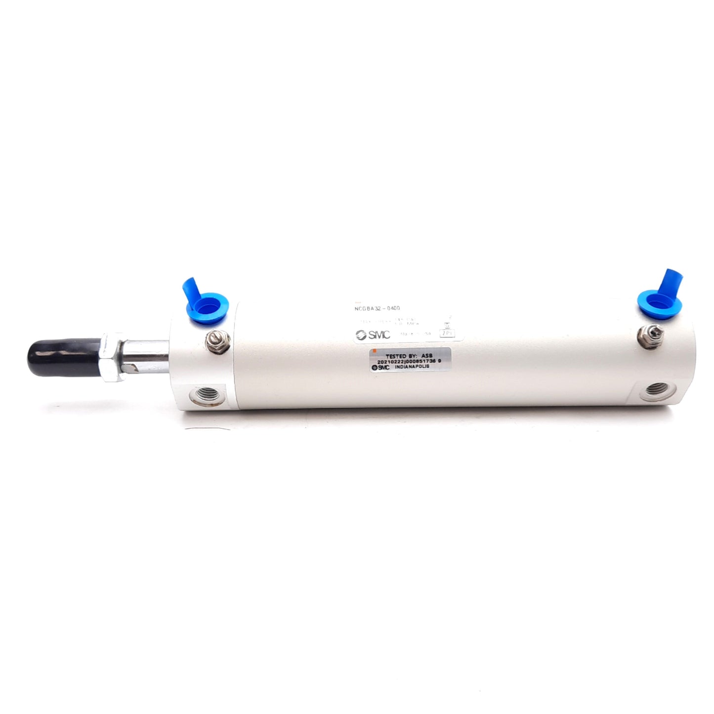 Used SMC NCGBA32-0400 Pneumatic Cylinder, ø1.25in Bore, 4in Stroke, 145psi, 1/8in NPT