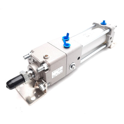 New SMC CDNA2L40TN-75-D Cylinder w/ Lock, 40mm Bore, 75mm Stroke, 145psi, 1/4in NPT