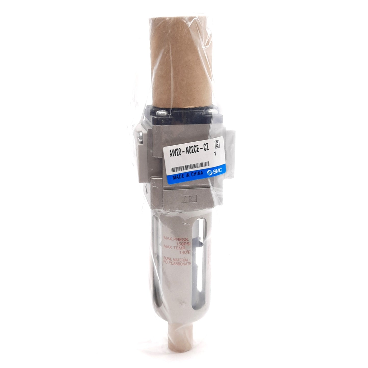 New SMC AW20-N02CE-CZ Pneumatic Filter Regulator, 5µm, 7-125psi, 1/4in NPT