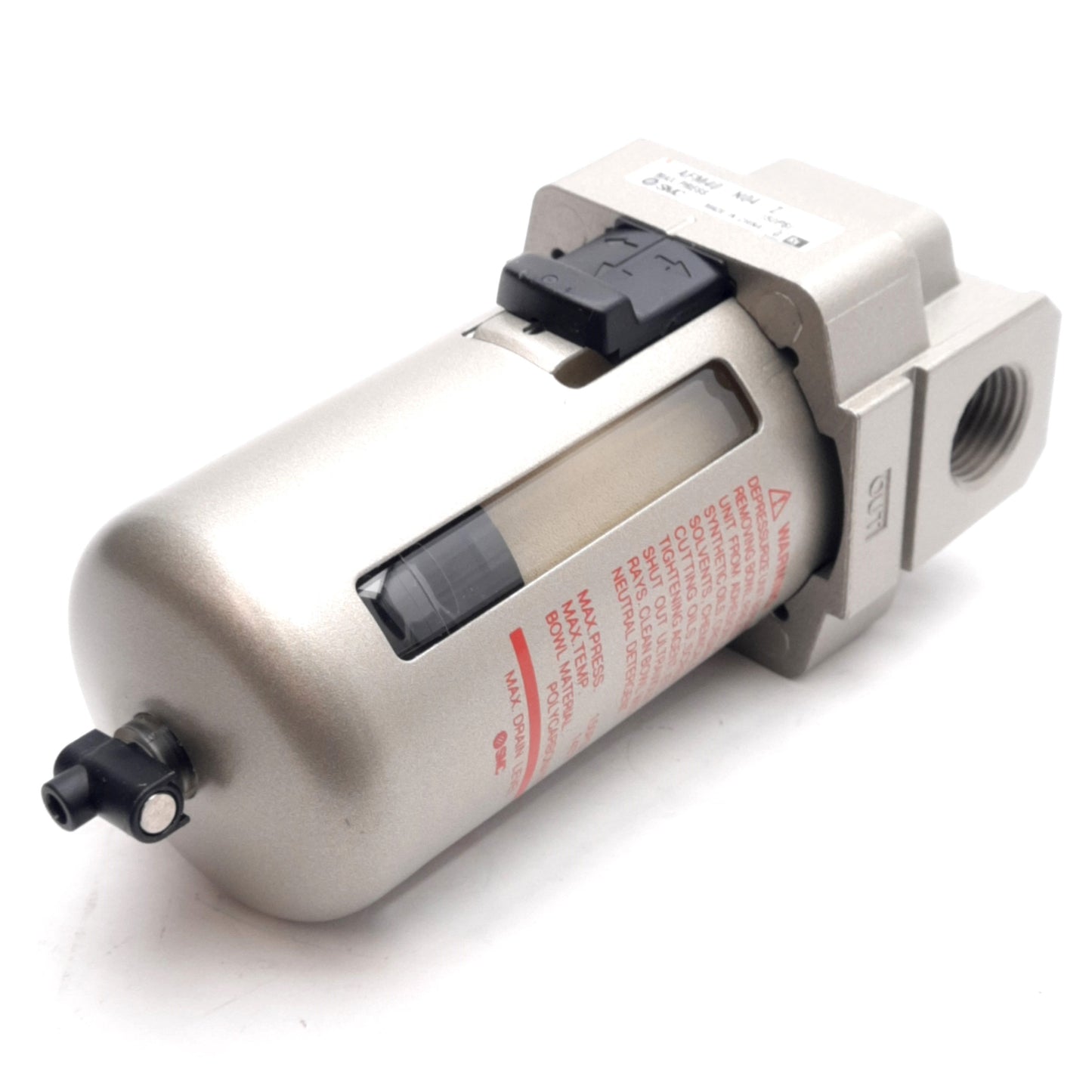 Used SMC AFM40-N04-Z Mist Separator Module, 1/2in NPT Ports, 150psi, 0.3µm Filtration