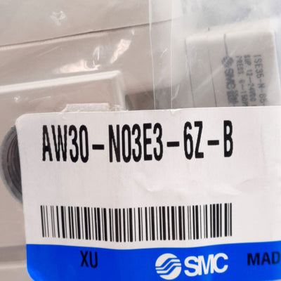 New SMC AW30-N03E3-6Z-B Filter Regulator, 5µm, 3/8in NPT, 7-125psi, PNP Out