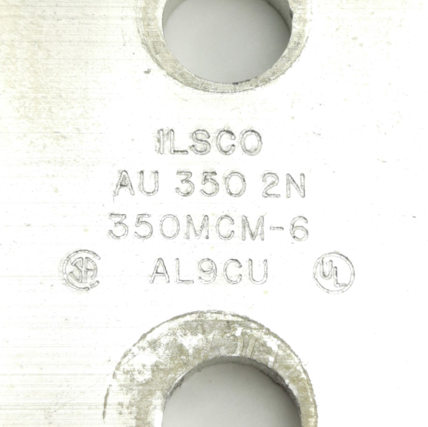 Used Lot of 2 Ilsco AU3502N Aluminum Mechanical Lug, 5/16" Drive, 2-Ports