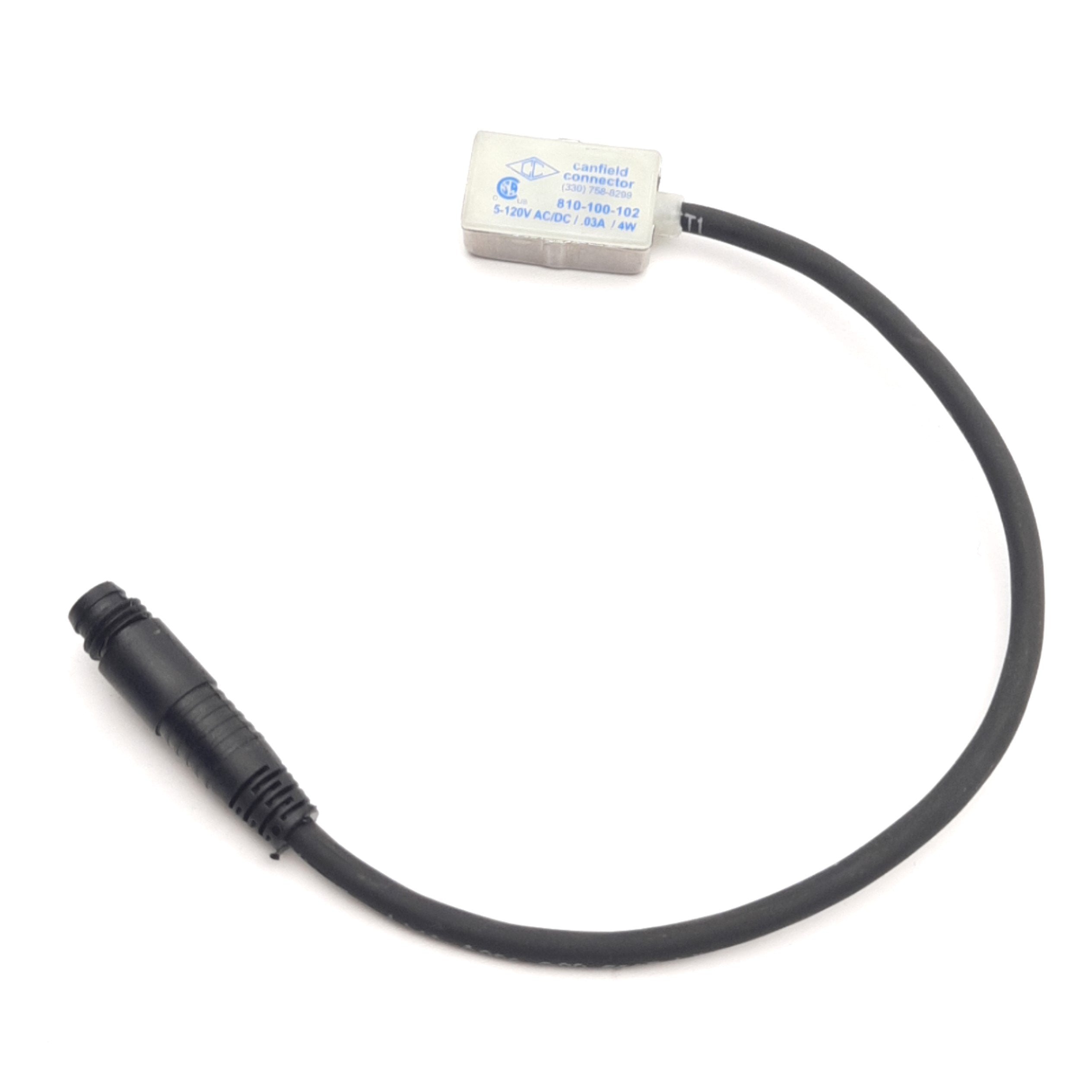 Canfield 810-100-102 Reed Switch, N.O. SPST, 5-120VAC/DC, M8 3-Pin Mal ...