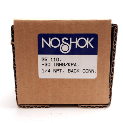 New Noshok 25-110-30vac Pressure Gauge, -30~0inHg/-100~0kPa, 1/4in NPT Male