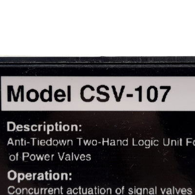 New Mead CSV-107 Mechanical Air Control Valve, 70-100psi, ø5/32in Push-to-Connect