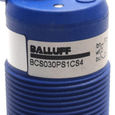 Used Balluff BCS030PS1CS4 Capacitive Sensor, Sn=20mm, PNP N.O., 24VDC, M12 4-Pin Male